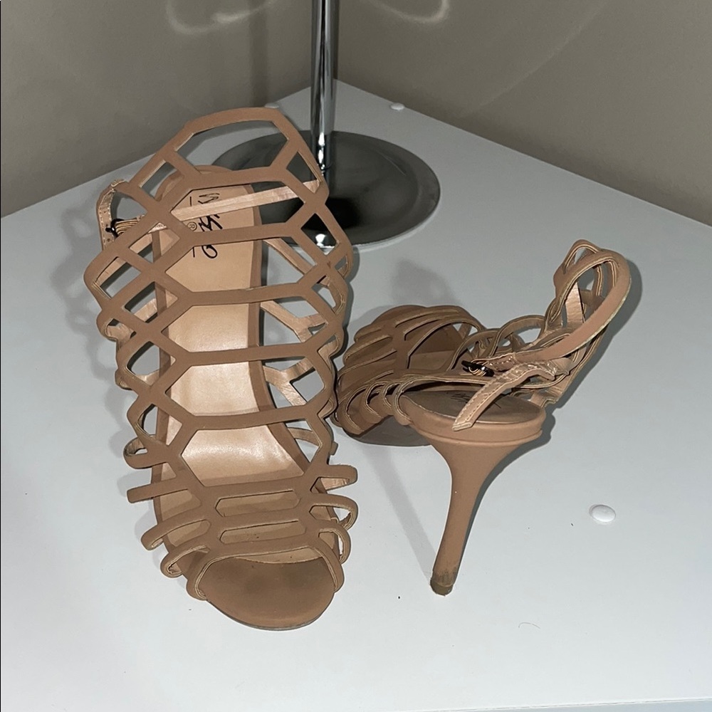 Elegant Nude Strappy Heels